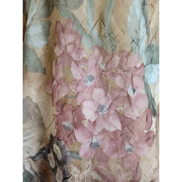 Christy Lyn women's Large-XL vintage 90s mauve floral rose dress tiered short sl - Picture 6 of 6